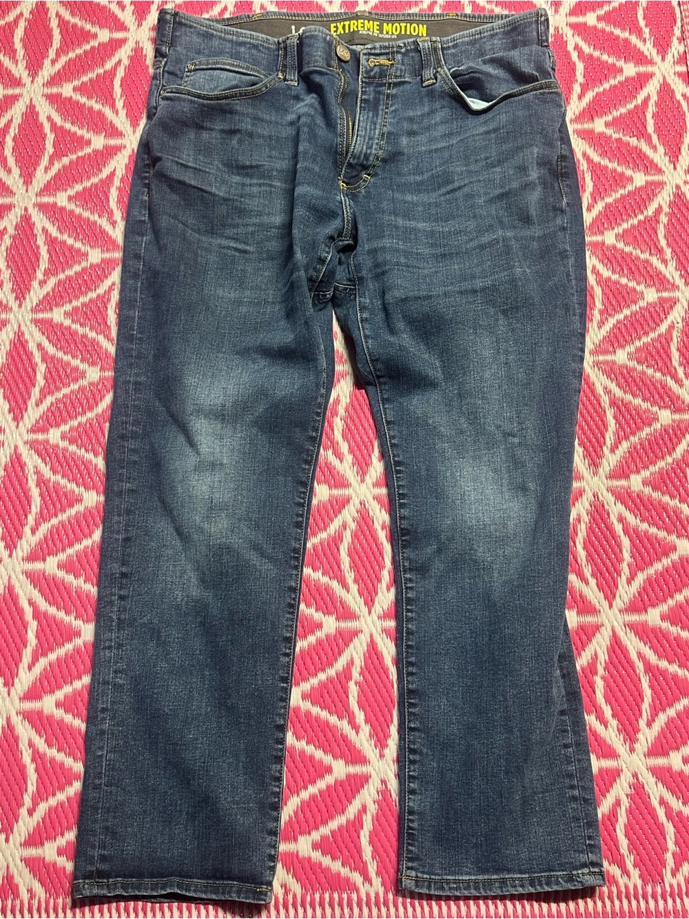 Lee Extreme Motion Athletic Fit Tapered Jeans Men's 36x30 Blue Stretch